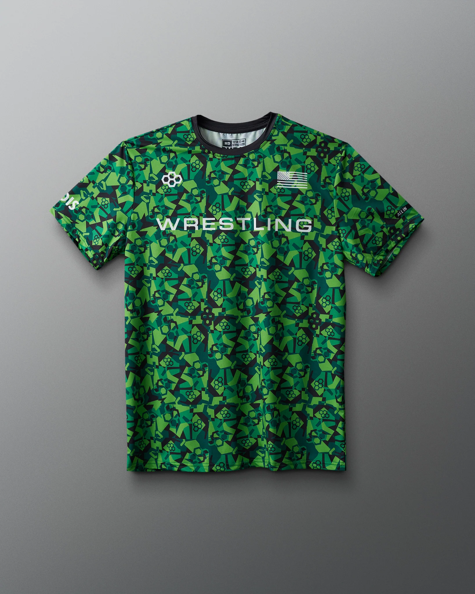 Wrestling Wordmark Camo Sublimated T-Shirt - Image 13
