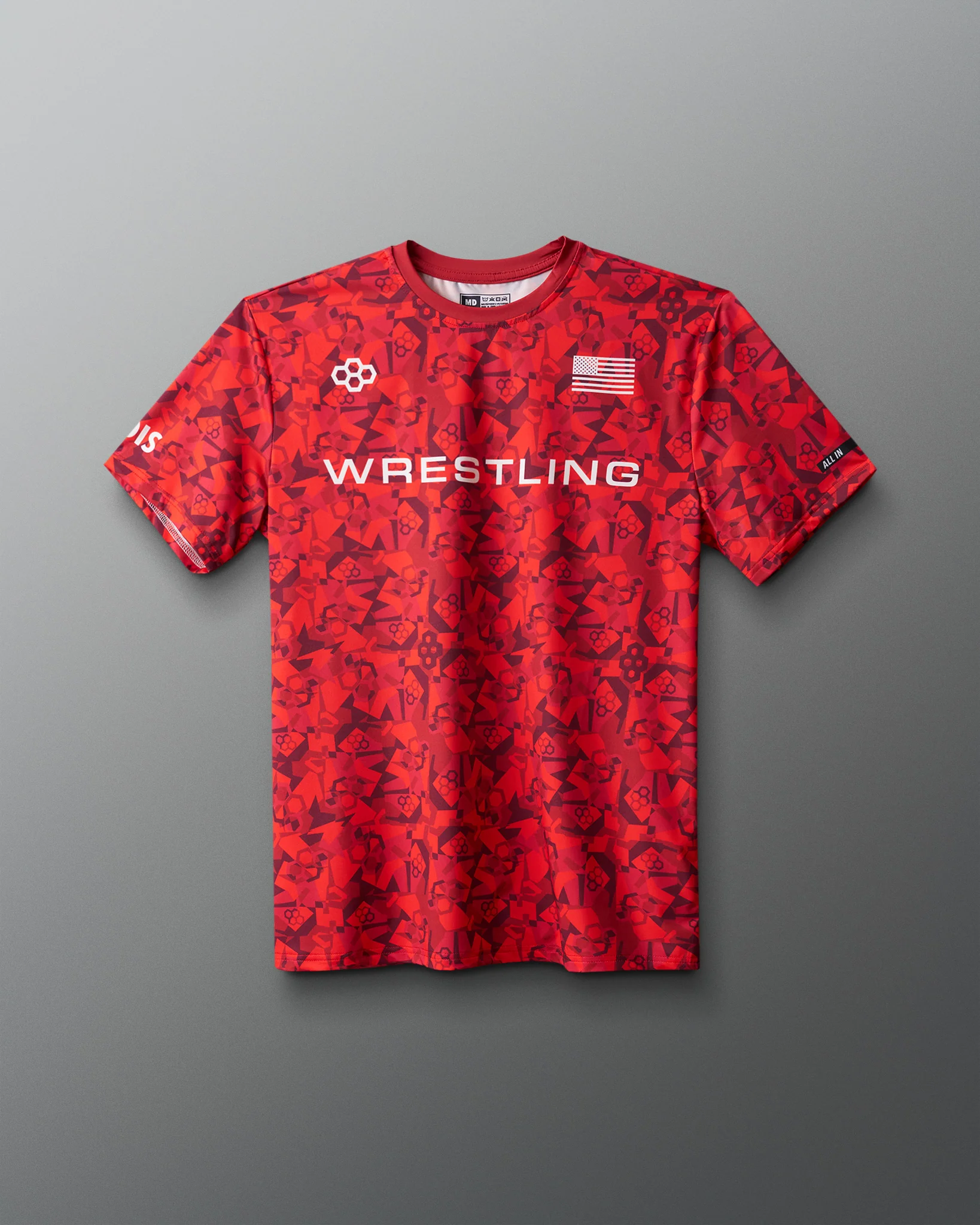 Wrestling Wordmark Camo Sublimated T-Shirt - Image 17