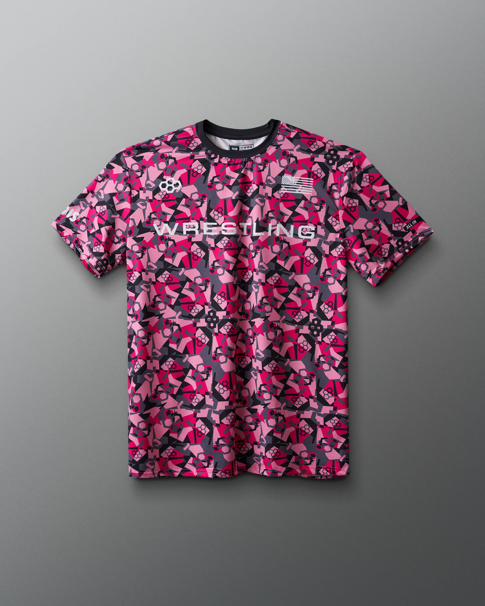 Wrestling Wordmark Camo Sublimated T-Shirt - Image 6
