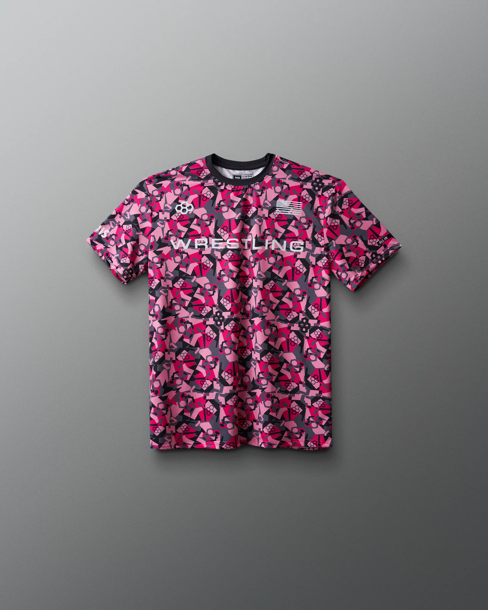 Wrestling Wordmark Camo Youth Sublimated T-Shirt - Image 11