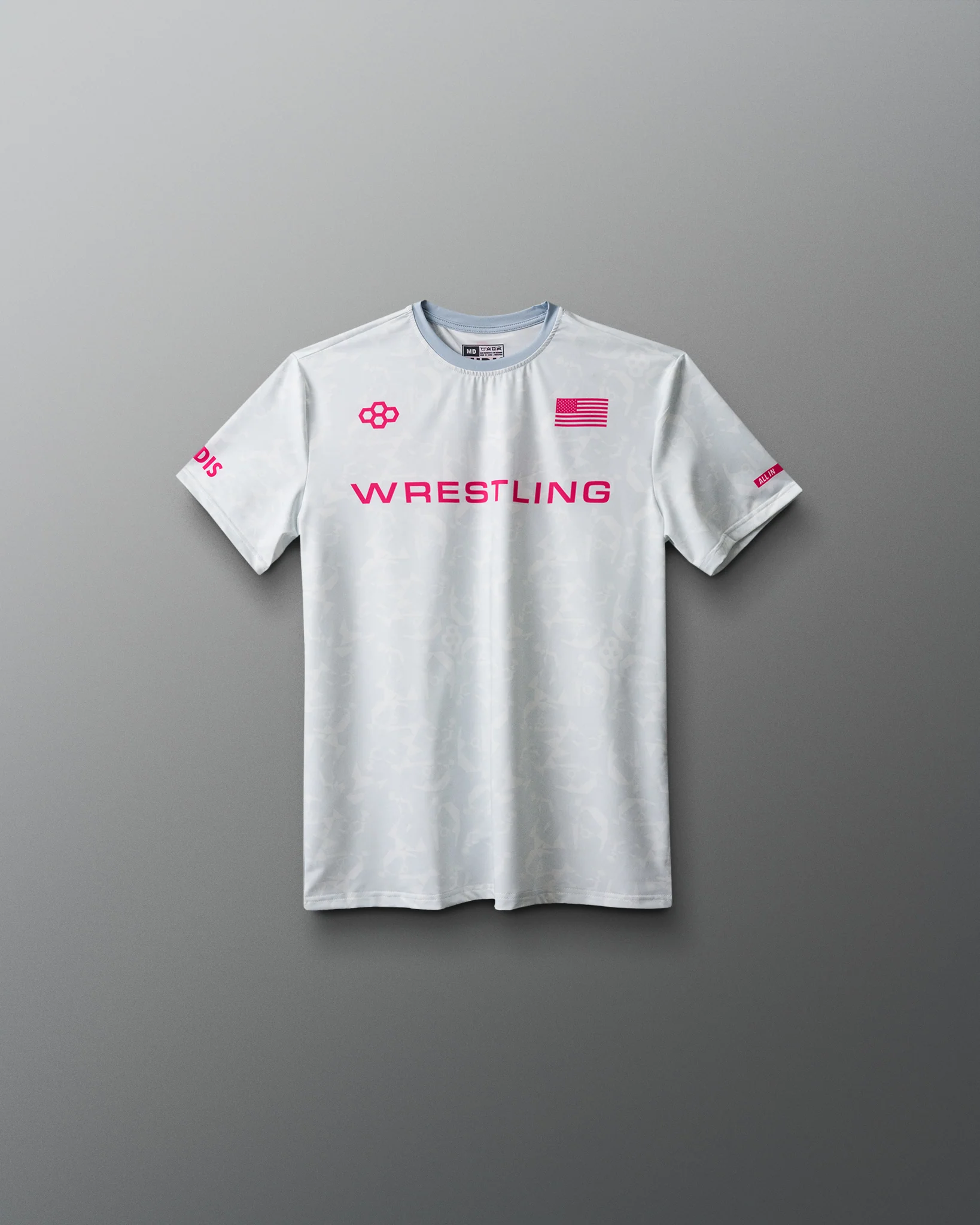 Wrestling Wordmark Camo Youth Sublimated T-Shirt - Image 4